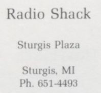 Radio Shack - Sturgis Store